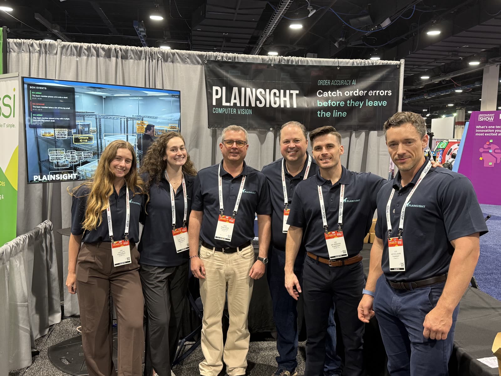 Plainsight team at their booth at the National Restaurant Show
